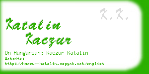 katalin kaczur business card